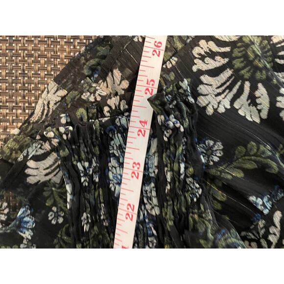 Velvet Vested Floral Babydoll Dress Womens Size S Long Sleeve Whimsical Goth - Picture 14 of 14